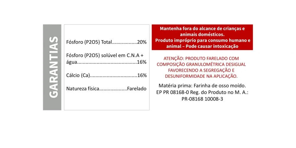 Fertilizante Farinha de Ossos 1kg