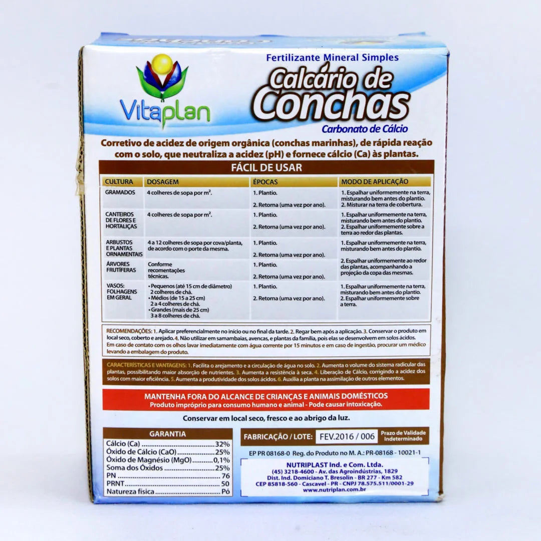 Calcário de Conchas 1kg – Vitaplan